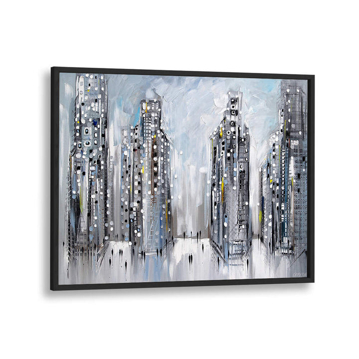 CITY STREET SCENE , MODERN IMPRESSIONISM PAINTINGS