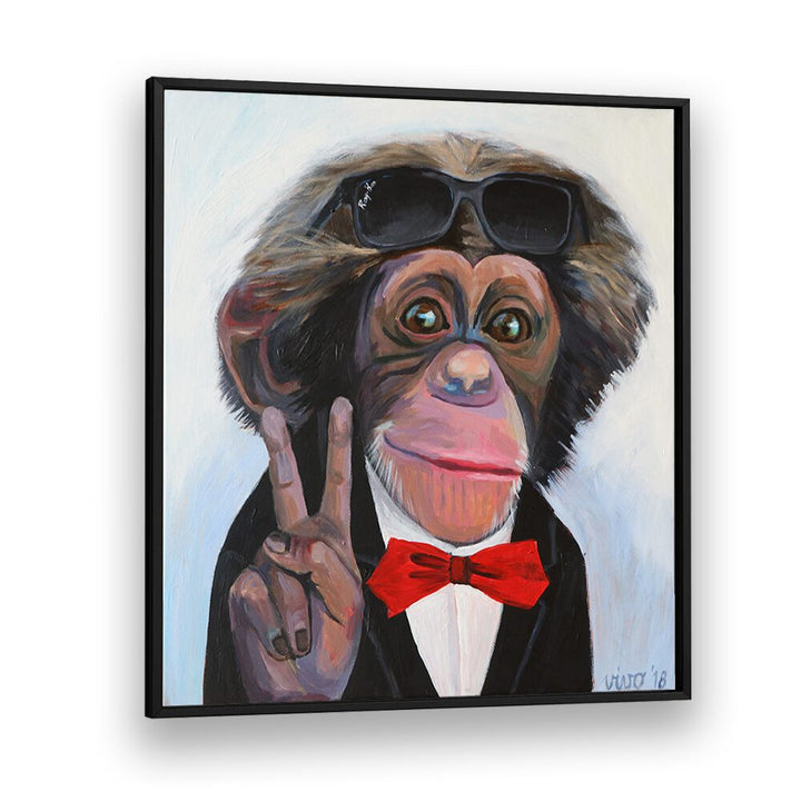 Vibrant COOL PRIMATE CHARM, COMIC POSTERS featuring a stylish monkey in a tuxedo, perfect for collectors.