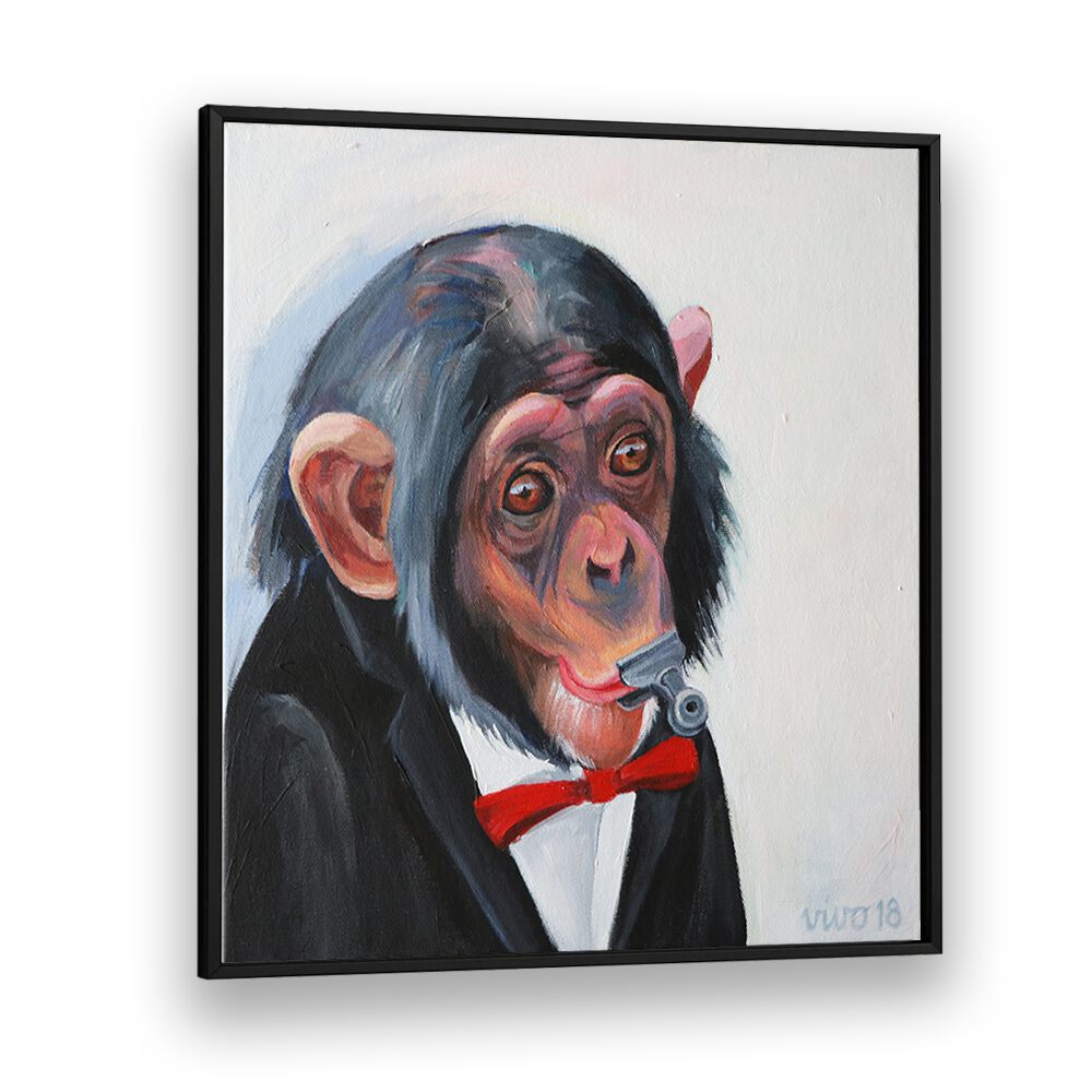 Dapper Chimp Whistle, Comic Posters featuring a stylish chimp in a tuxedo with a whistle, perfect for comic art lovers.