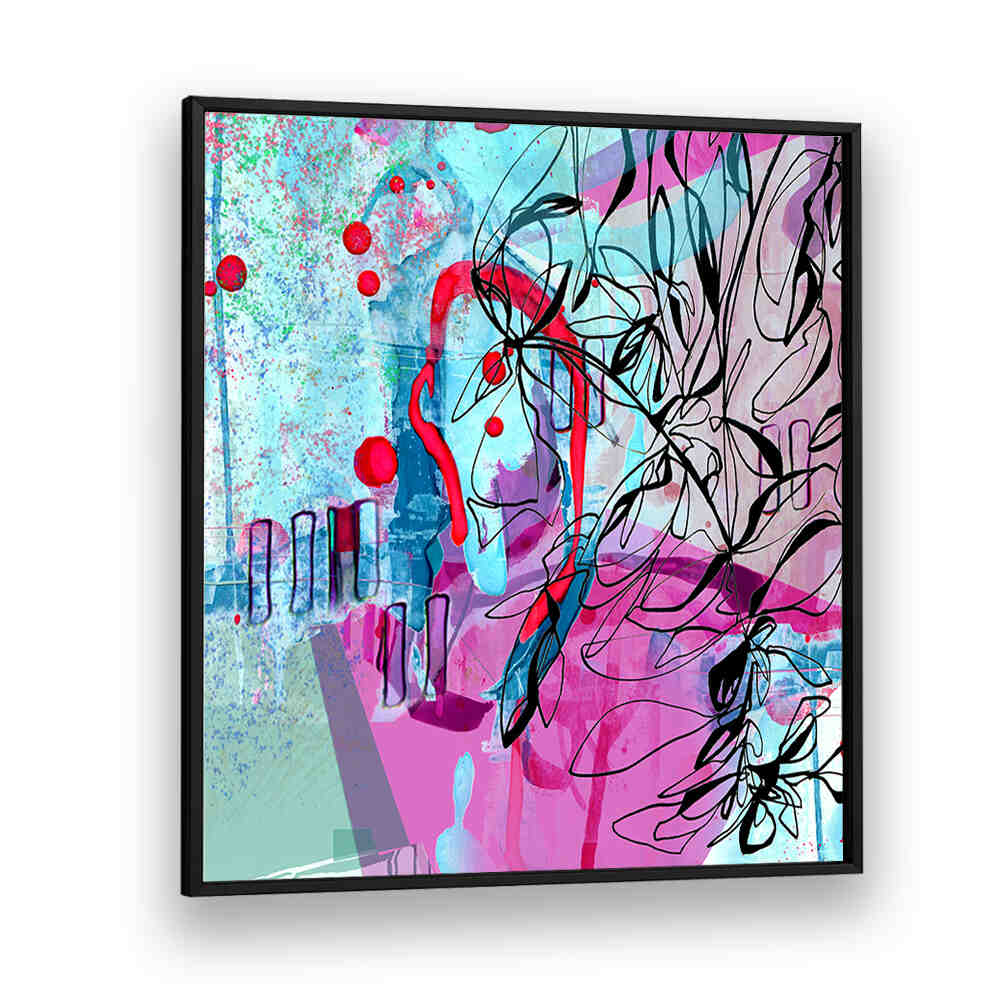 DYNAMIC BRUSHSTROKES AND FLORAL MOTIFS , ORGANIC FORMS