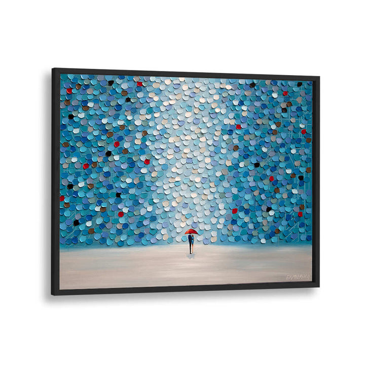 EAST SIDE STORY ON A RAINY DAY , MODERN IMPRESSIONISM PAINTINGS