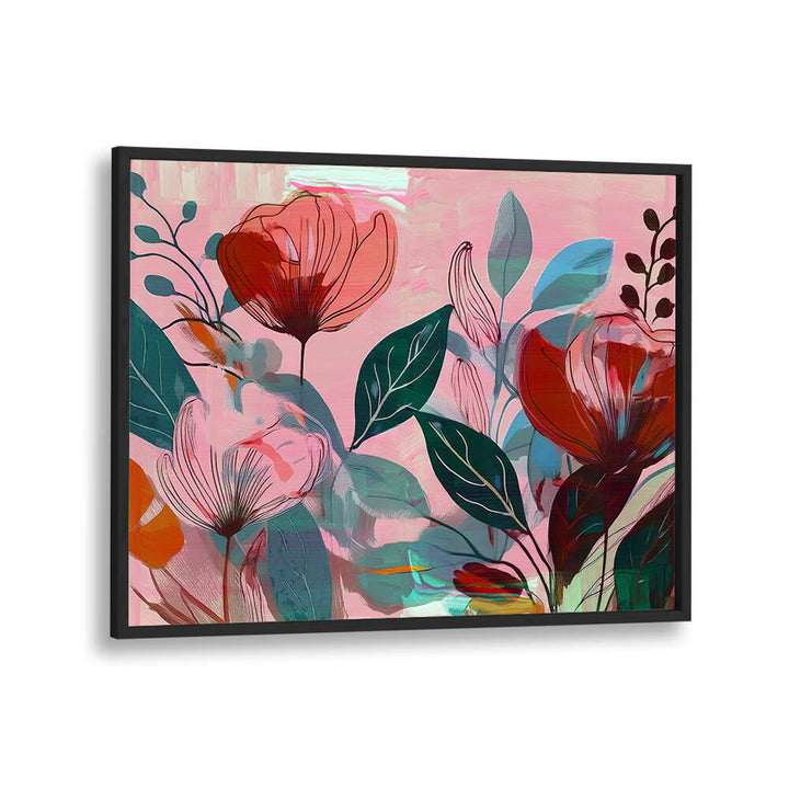 FLOWERS GARDEN I , FLORAL FLOWER PAINTINGS