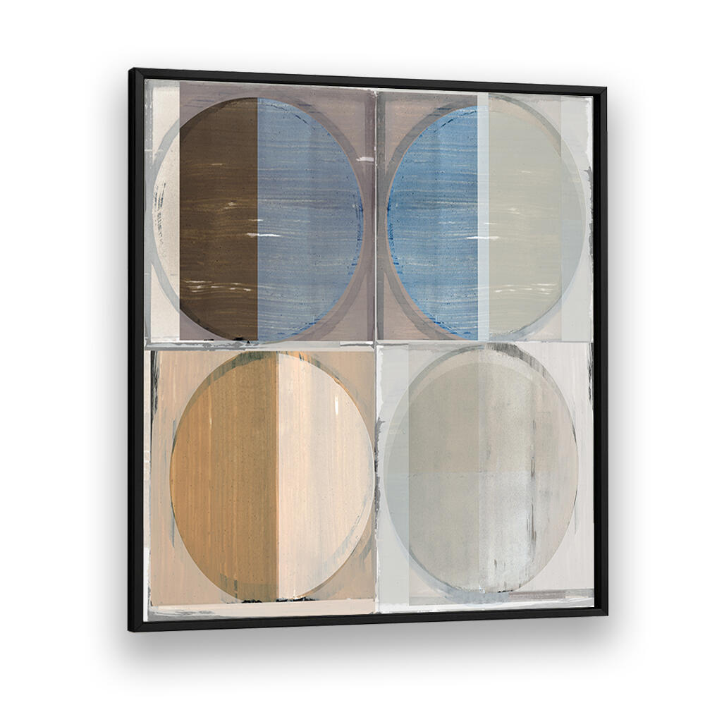 Elevate your space with FOUR CIRCLES AND SQUARES II, GEOMETRIC ART PRINTS featuring modern, captivating design.