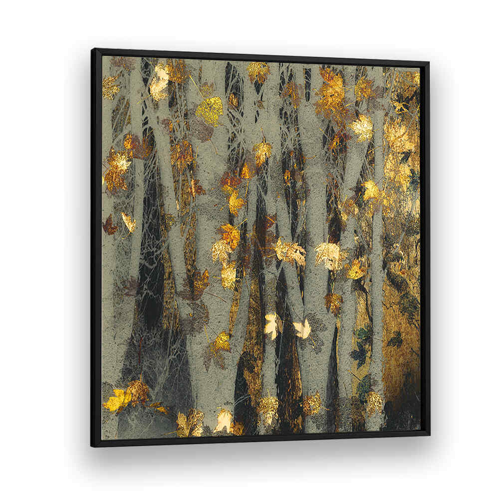 GOLD LEAF , FLORAL FLOWER PAINTINGS