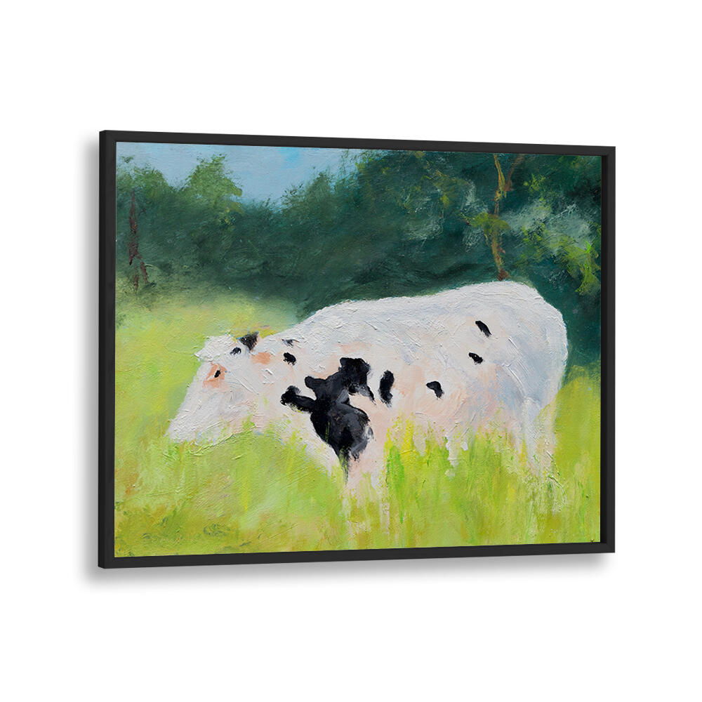 GRAZING IN THE GRASS , ANIMAL PAINTINGS