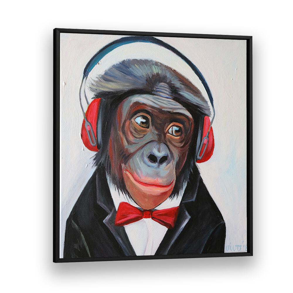 Stylish GROOVY PRIMATE TUNES Comic Posters featuring a dapper monkey with headphones, perfect for comic lovers.