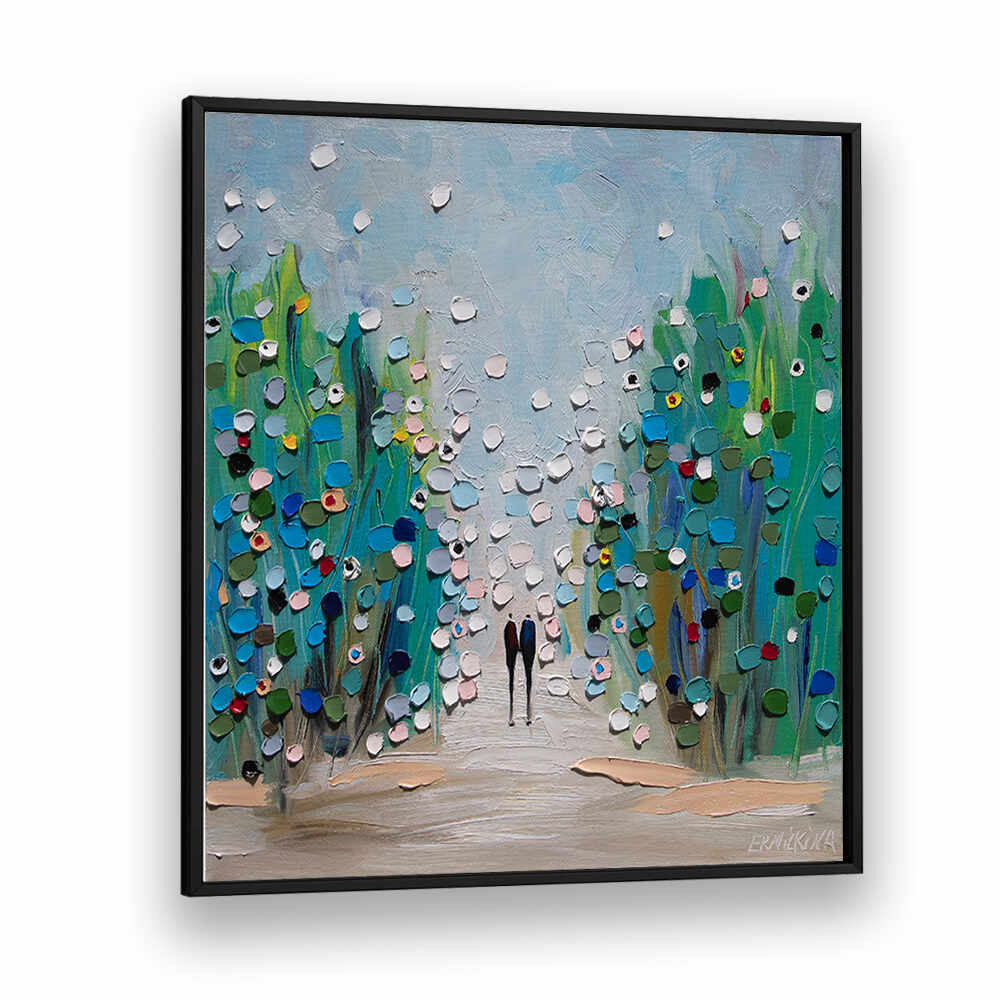 IN THE GARDEN , MODERN IMPRESSIONISM PAINTINGS