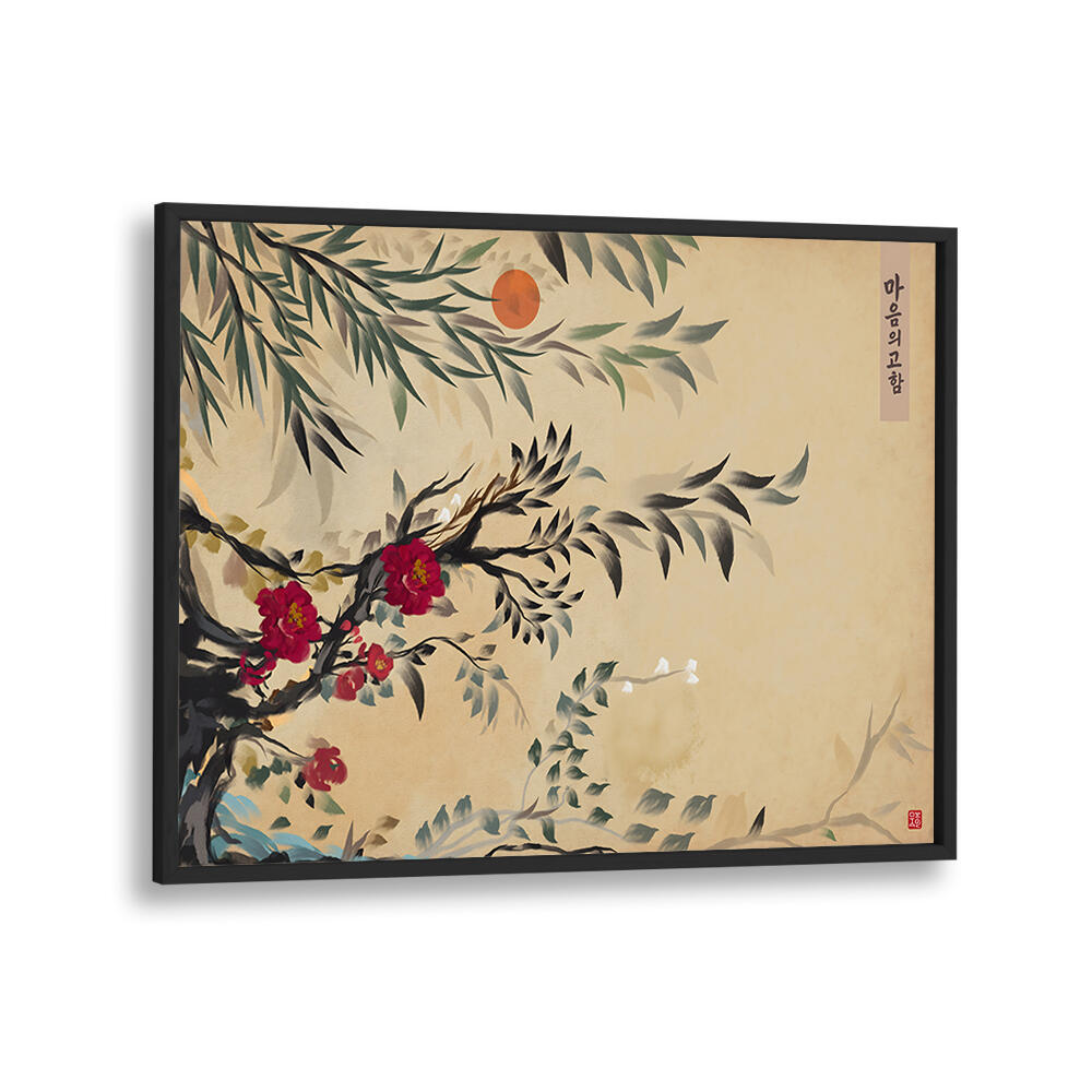 JOSEON ERA STYLE MINIMALISTIC PAINTING , FLORAL FLOWER PAINTINGS
