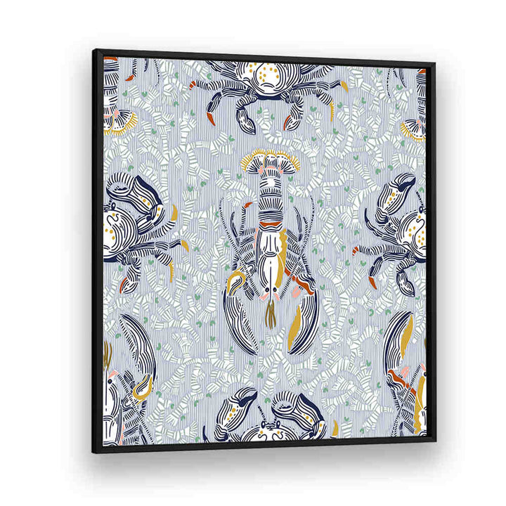 Colorful LOBSTER AND CRAB COASTAL IV beach paintings, perfect for enhancing coastal home decor and seaside vibes.