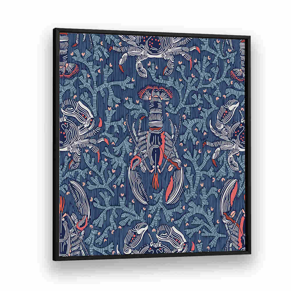 Vibrant LOBSTER AND CRAB NOSTALGIA I, BEACH PAINTINGS capturing coastal charm and playful seaside life.