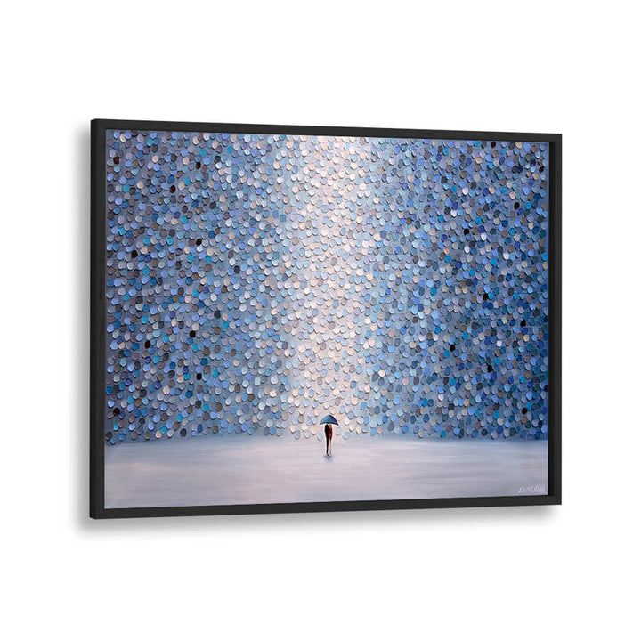 LOVE UNDER UMBRELLA , MODERN IMPRESSIONISM PAINTINGS