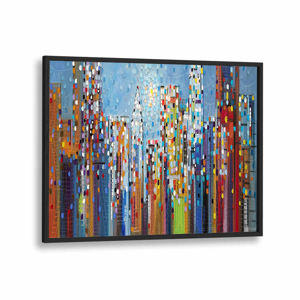 MANHATTAN SKYLINE , MODERN IMPRESSIONISM PAINTINGS