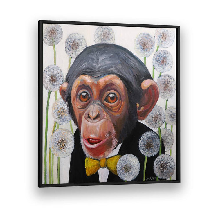 Vibrant MONKEY YELLOW BOW TIE, COMIC POSTERS showcasing abstract art, perfect for your unique wall decor collection.