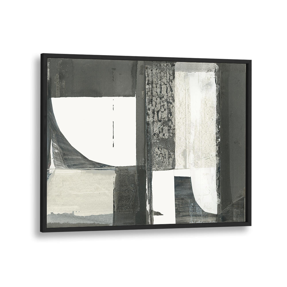 Elevate your decor with MONOCHROME SHAPES LIGHT II, ABSTRACT PAINTINGS showcasing captivating shapes and textures.
