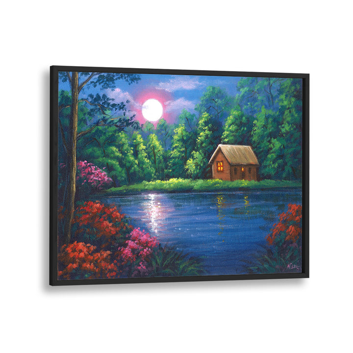 MOONLIGHT SERENADE AT THE SHORE , HANDMADE ARTWORKS