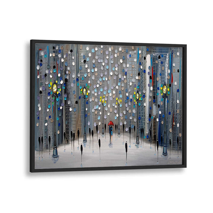 NIGHT CITY PARK , MODERN IMPRESSIONISM PAINTINGS