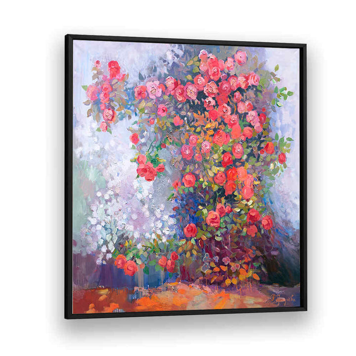 RED ROSES , FLORAL FLOWER PAINTINGS