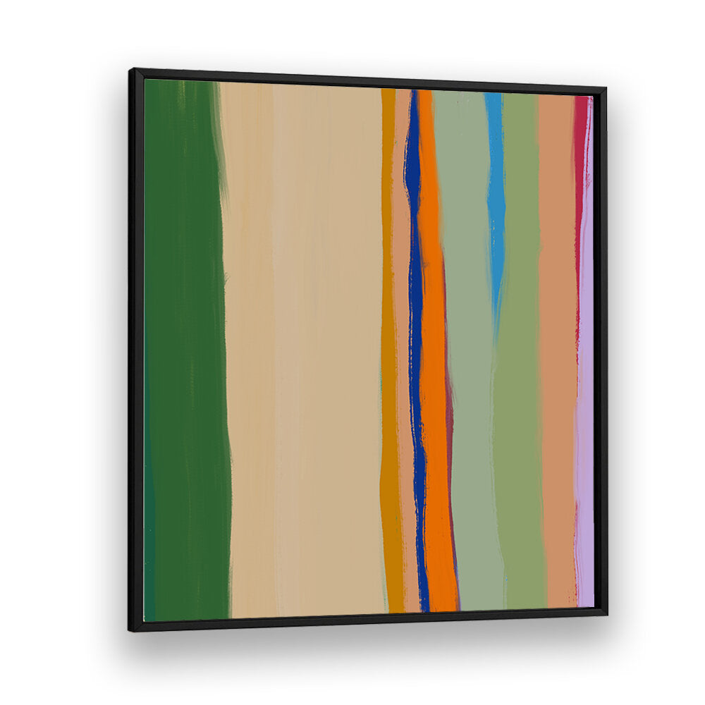 STRIPES WITH EARTHY GREENS , ABSTRACT PAINTINGS