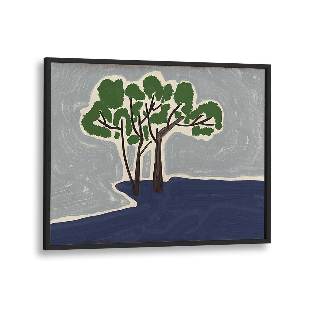 STYLIZED TREES X , FLORAL FLOWER PAINTINGS