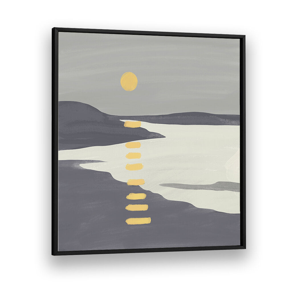 SUNSET OVER TRANQUIL LAKE , LANDSCAPE PAINTINGS