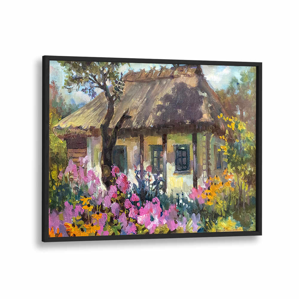 INDIAN HUT ,INDIAN ART PAINTINGS