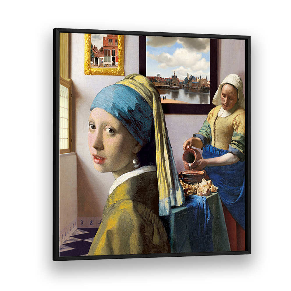 VERMEER'S GIRLS , ALTERED ART PRINTS