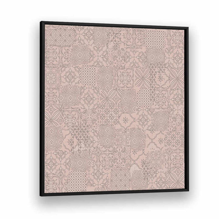 VINTAGE TILE PATTERN CLASH SOFT PINK , PATTERN ART PRINTS