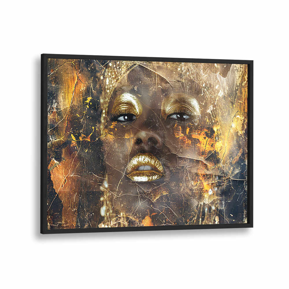 WOMAN ART ILLUSTRATION IV , AFRICAN ART PAINTINGS