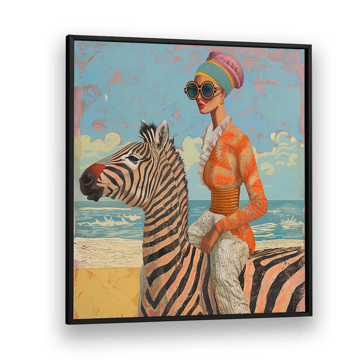 WOMAN AND ZEBRA , FASHION POSTERS