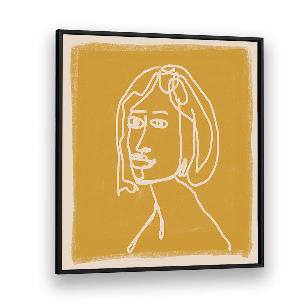 WOMAN IN GOLDS , LINE ART PAINTINGS