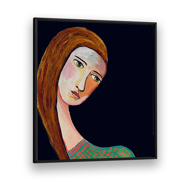 WOMAN LOOKING , PORTRAITS & FIGURATIVE ILLUSTRATIONS