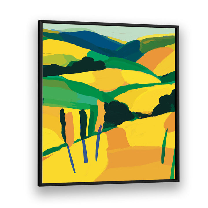 YELLOW GOLDEN HILL , LANDSCAPE PAINTINGS
