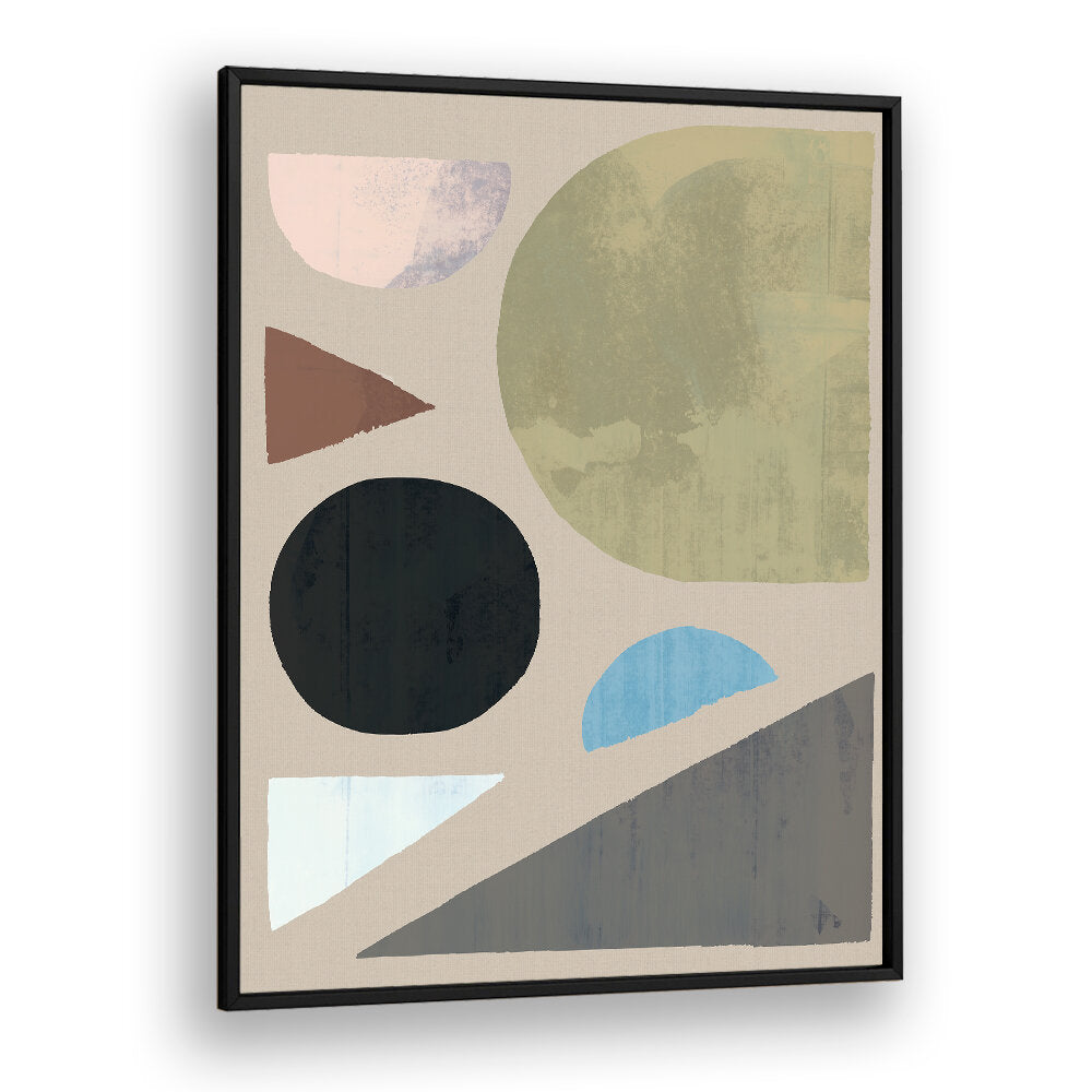 ABSTRACT SHAPES IN MUTED TONES I , GEOMETRIC ART PRINTS