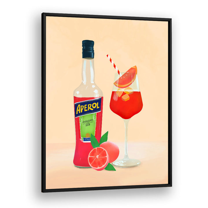 APEROL SPRITZ II , BAR art by BlackPlain featuring Aperol bottle and cocktail glass.