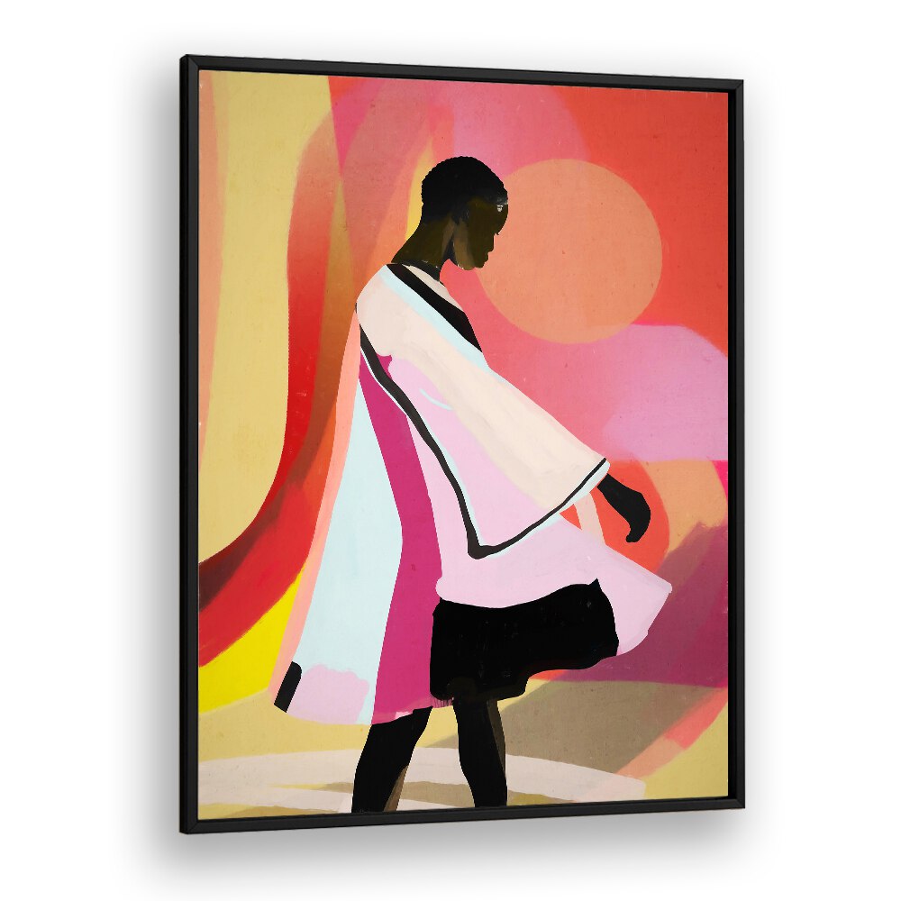 Stunning ABSTRACT ART SUNSET GIRL, PORTRAITS, showcasing vibrant colors and emotional expression for your home décor.