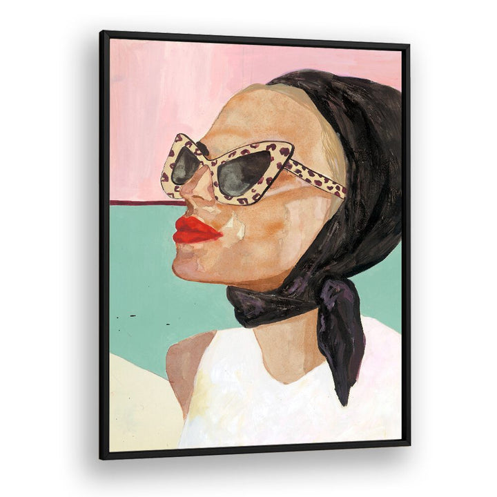 Elegant CAPRI, PORTRAITS artwork featuring a stylish woman with sunglasses, perfect for enhancing any home decor.