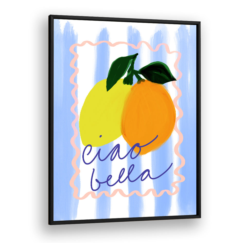 Bright and colorful CIAO BELLA NO I, KITCHEN POSTERS featuring lemons, perfect for elevating your kitchen decor.