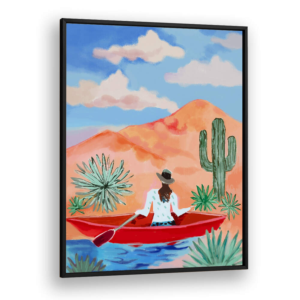 DESERT ROWING DREAM , COWBOY & MODERN AMERICANA PAINTINGS