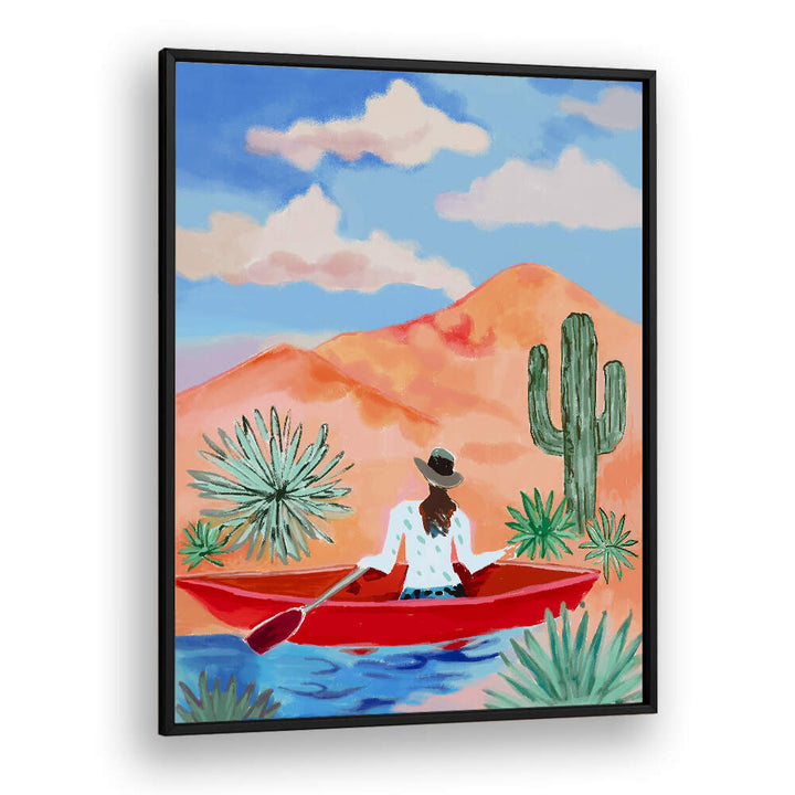 DESERT ROWING DREAM , COWBOY & MODERN AMERICANA PAINTINGS