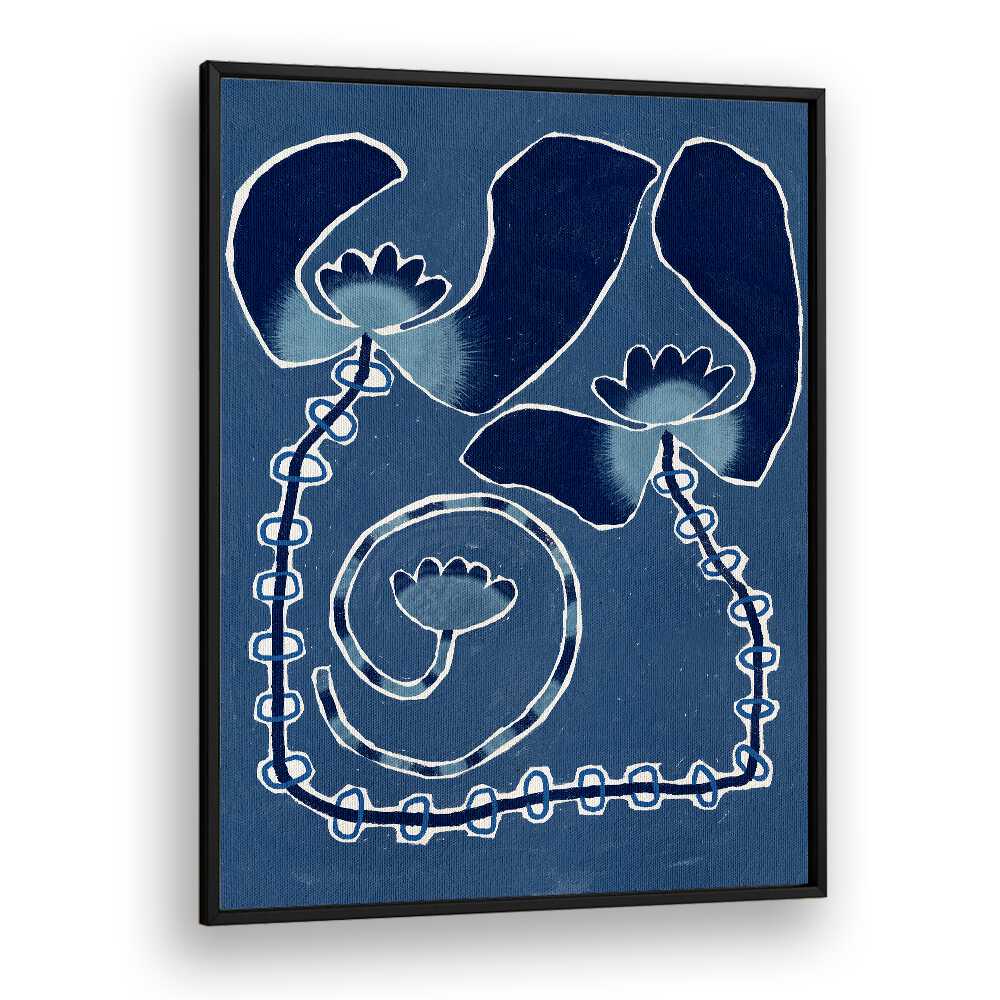 DELICATE BLOOM BLUE , FLORAL FLOWER PAINTINGS