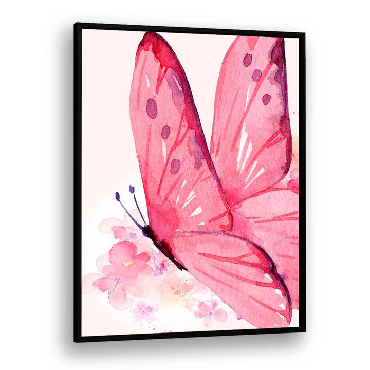 Bright pink butterfly artwork from DELICATE PI, KIDS ROOM PAINTINGS, perfect for inspiring young imaginations.