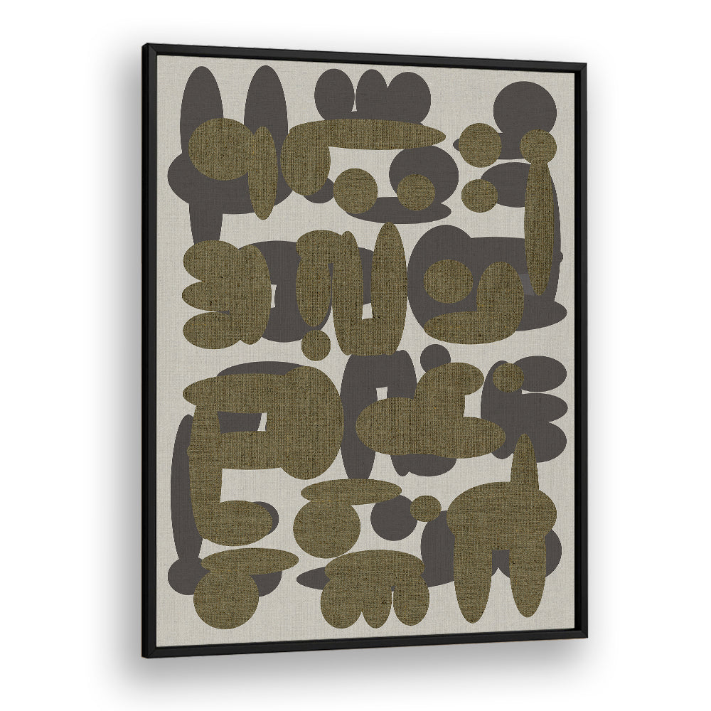 Elevate your decor with EBONY SHAPES II, ABSTRACT PAINTINGS, showcasing modern elegance and sophistication.