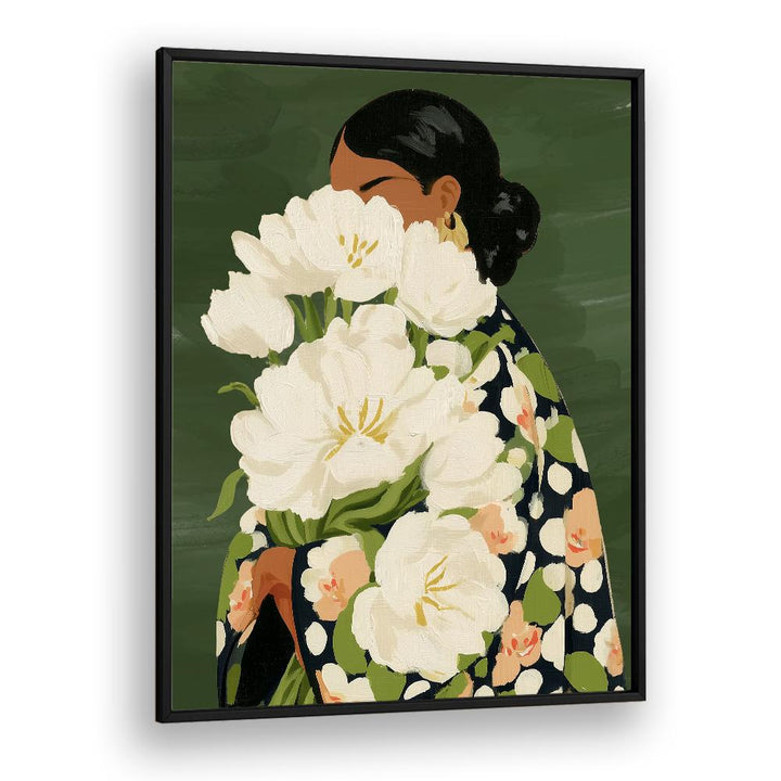 ELEGANT WOMAN AND FLOWERS