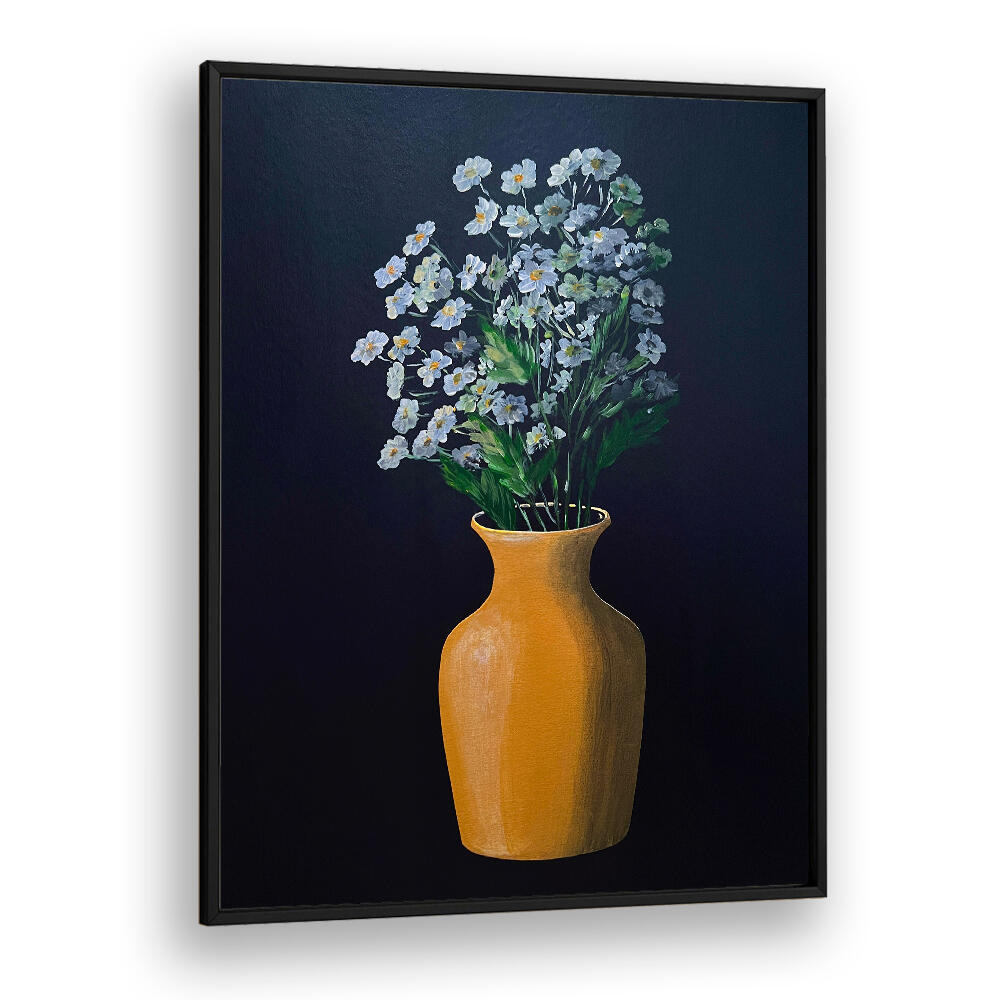 FLOWER PAINTING IN YELLOW VASE