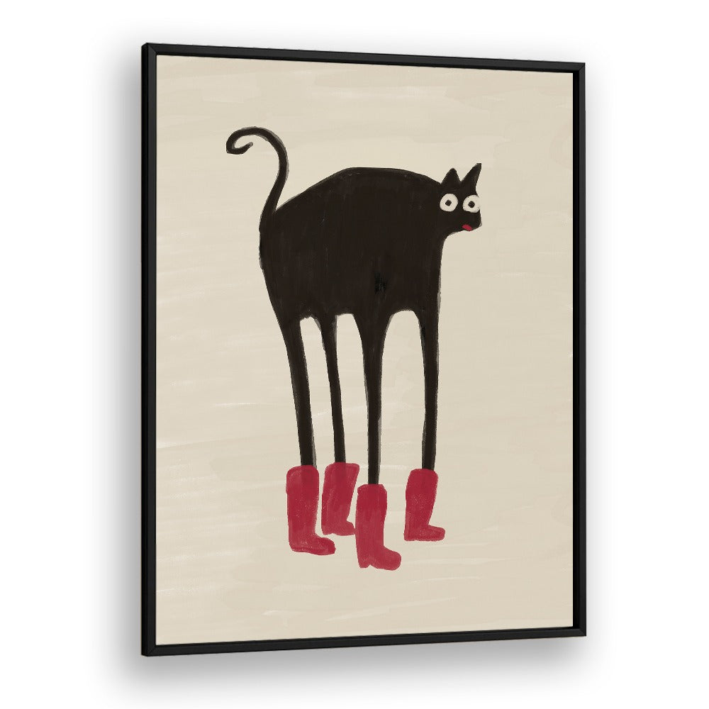 FUNNY BLACK CAT BOOTS