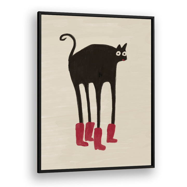 FUNNY BLACK CAT BOOTS
