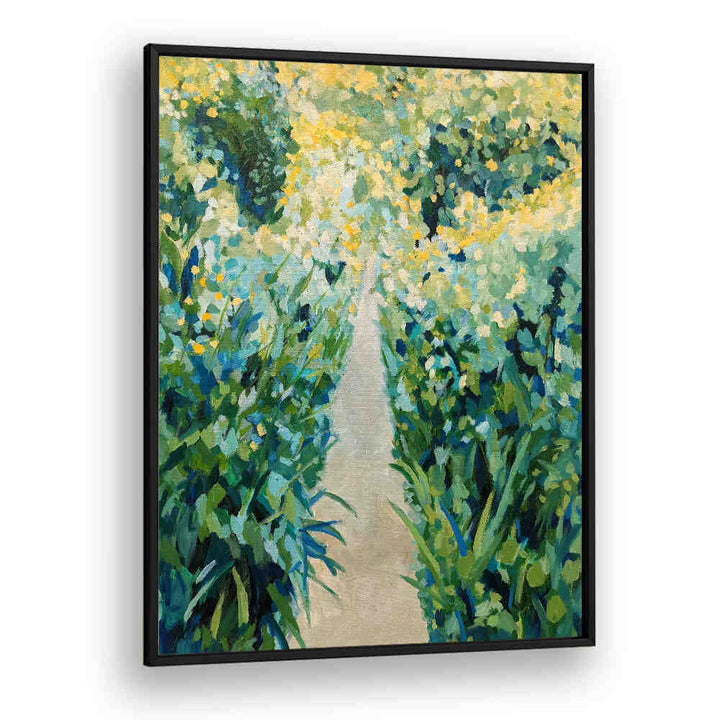 GARDEN PATH , FLORAL FLOWER PAINTINGS