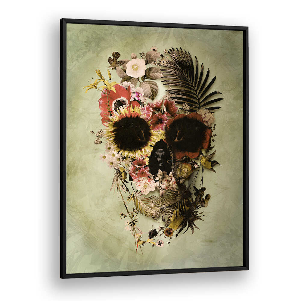 GARDEN SKULL , SURREAL ART PRINTS