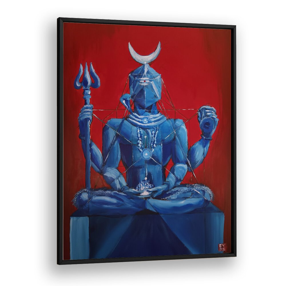Vibrant I AM E SHIVA, INDIAN ART PAINTINGS by Imagineers Studio, capturing divine consciousness and cosmic essence.