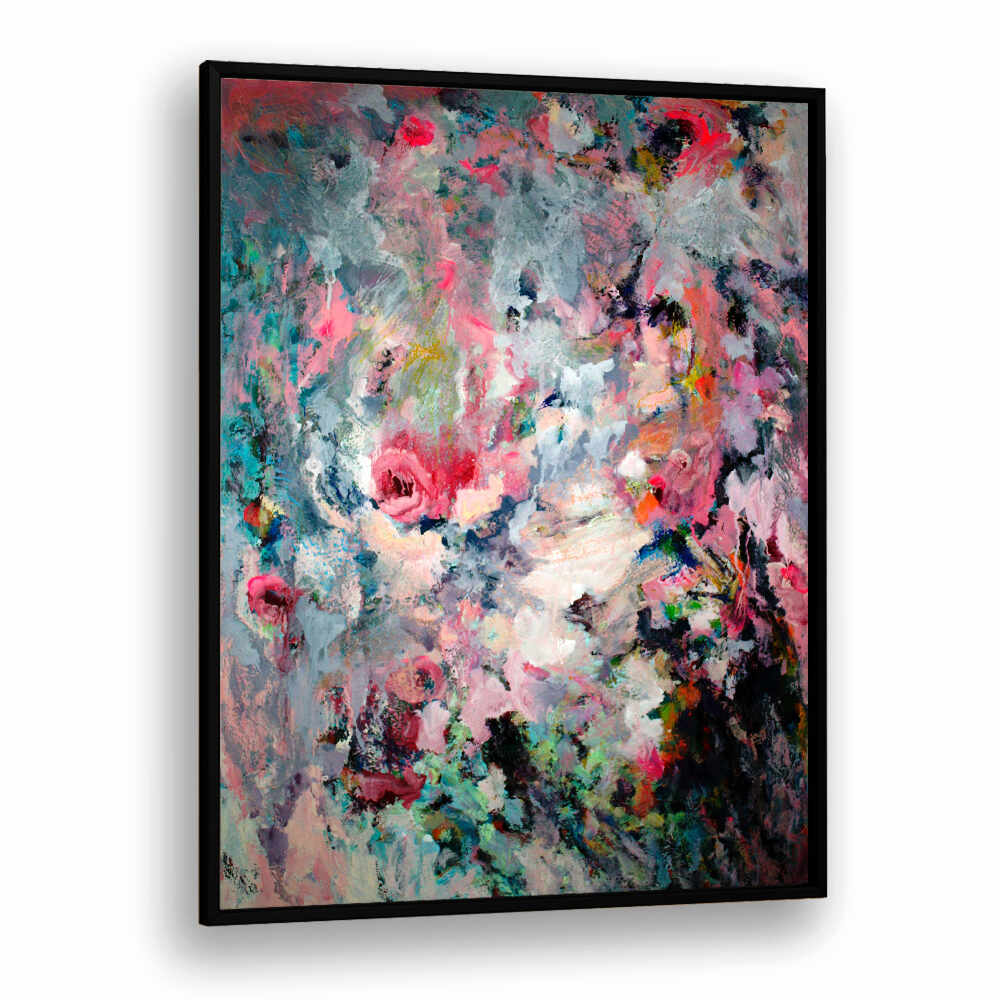 INDECENT PINK , FLORAL FLOWER PAINTINGS